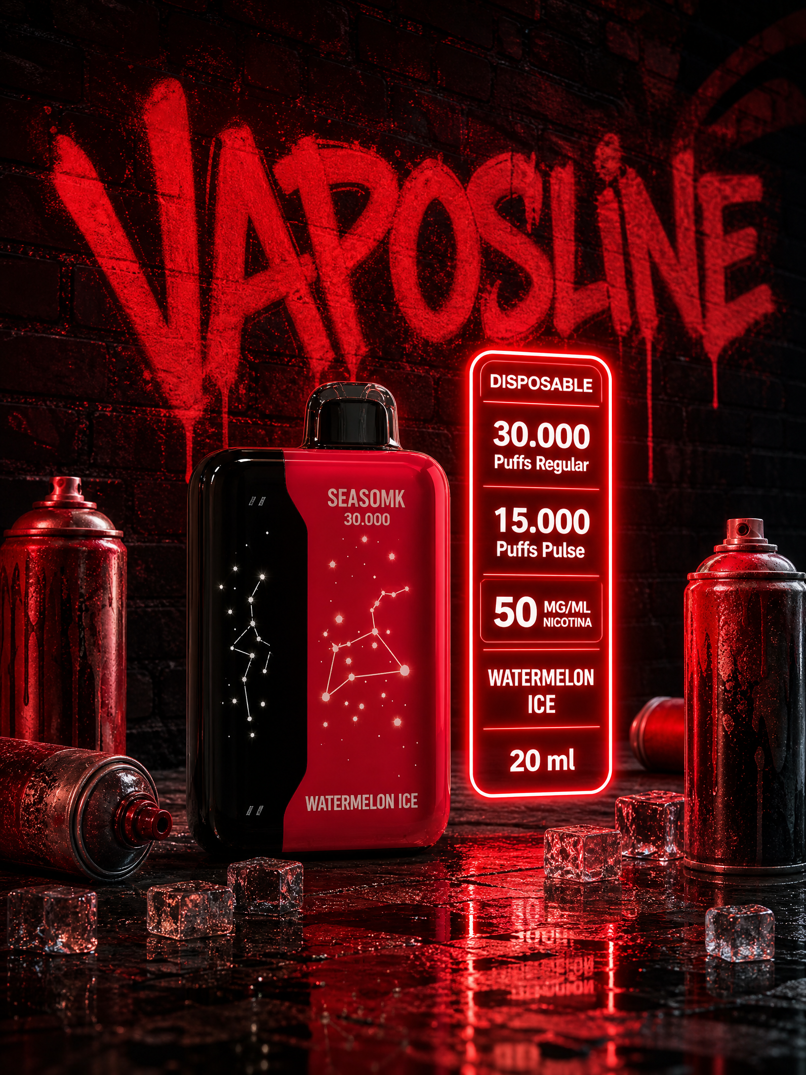 Seasomk Watermelon Ice 30.000 Puffs