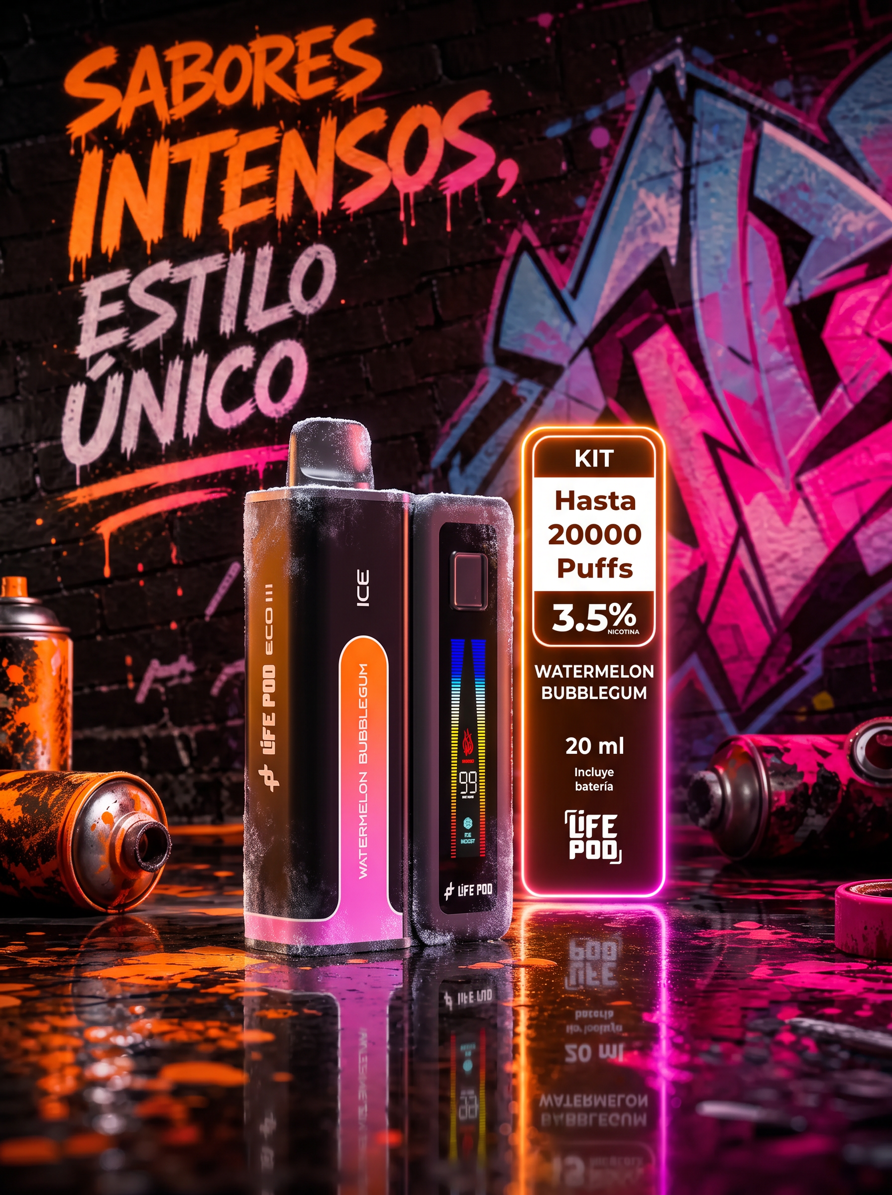 Life Pod Eco 3 + Watermelon Bubblegum ICE 20.000 Puff