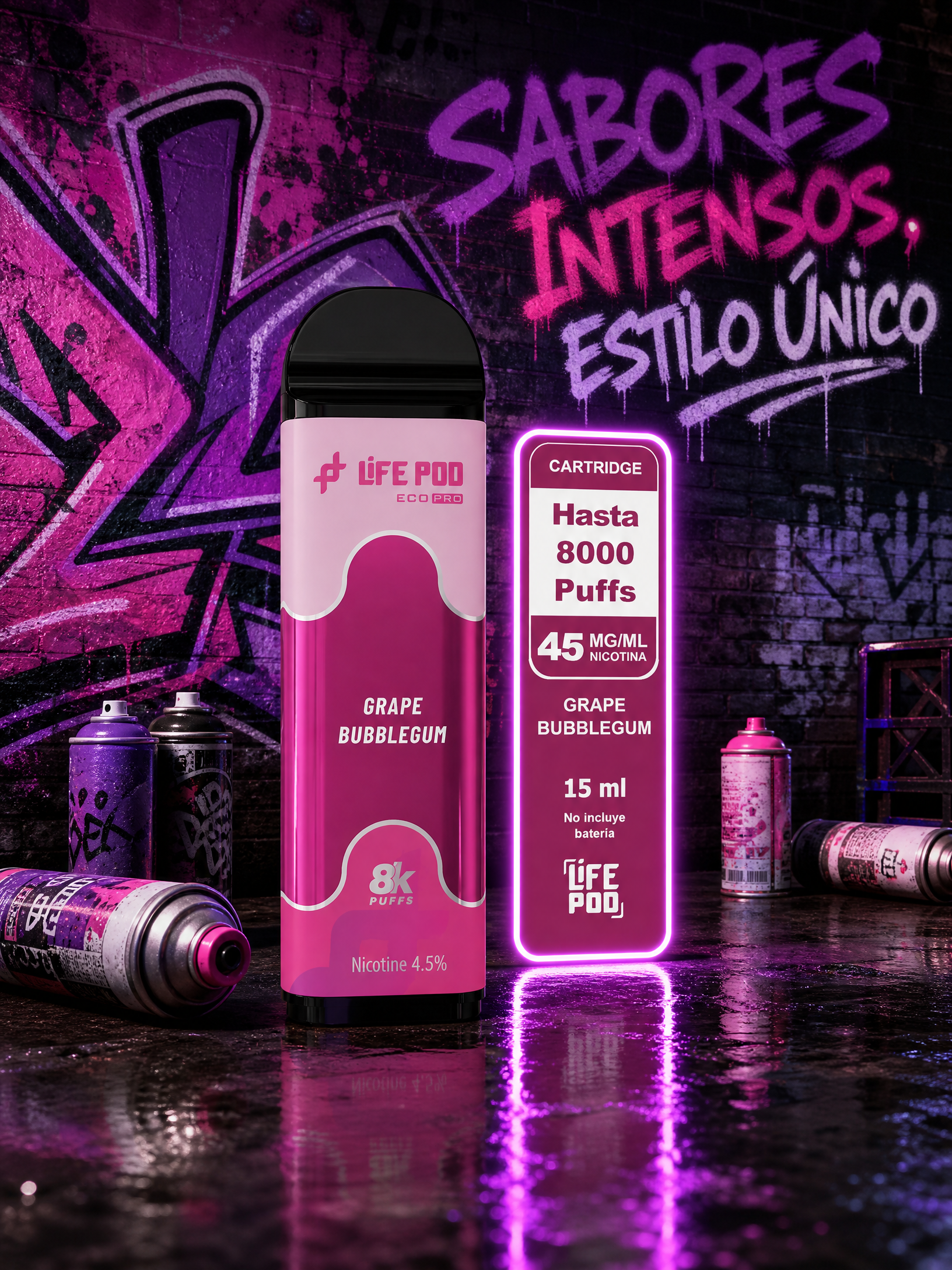 Life Pod Eco Pro Grape Bubblegum 8.000 Puffs