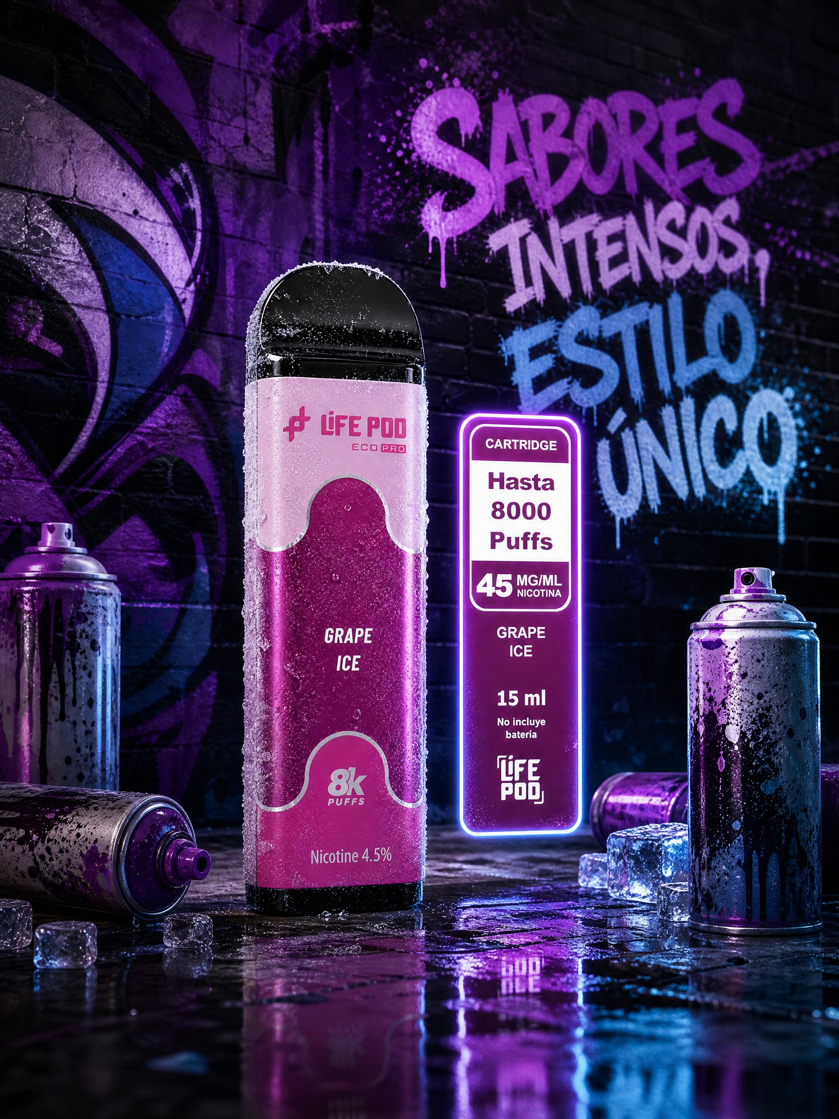 Life Pod Eco Pro Grape Ice 8.000 Puffs