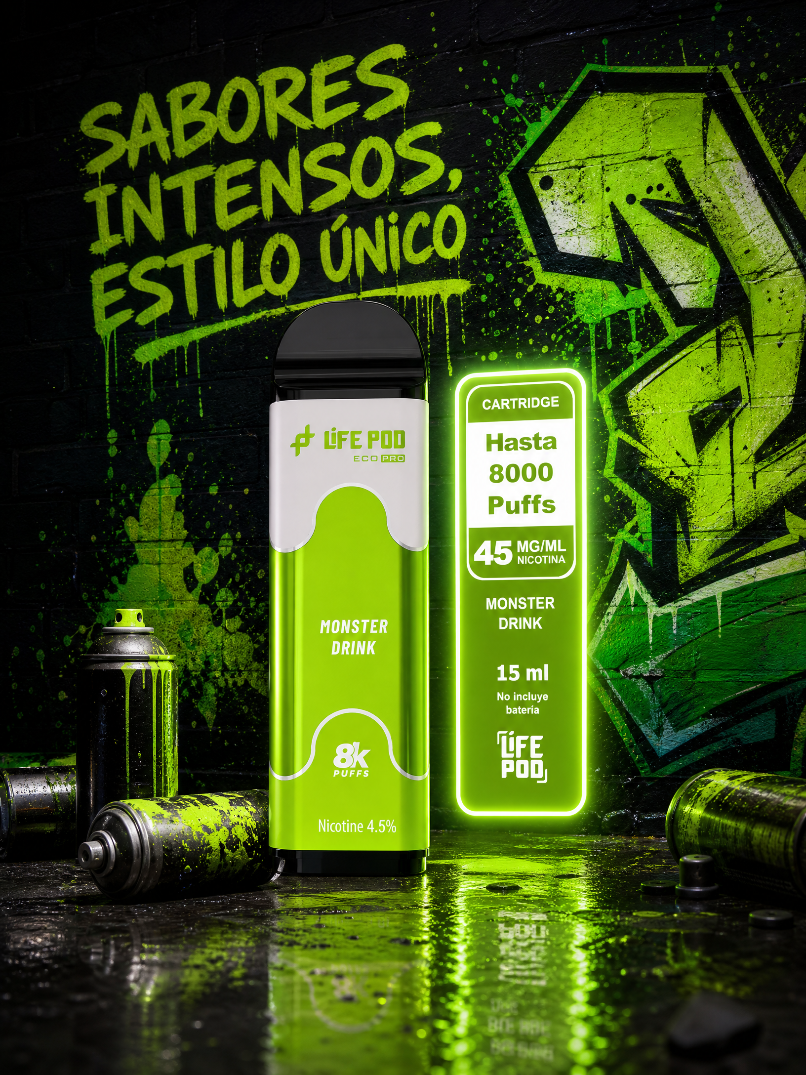 Life Pod Eco Pro Monster Drink 8.000 Puffs