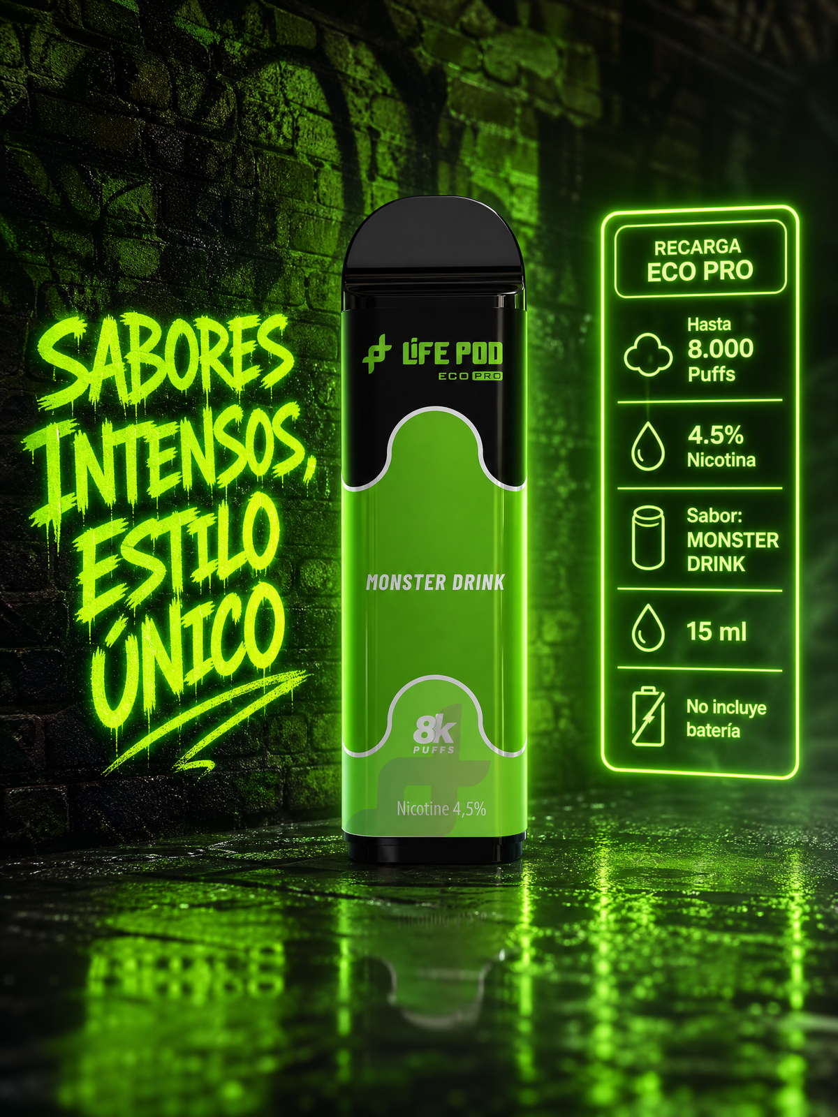 Life Pod Eco Pro Monster Drink 8.000 Puffs