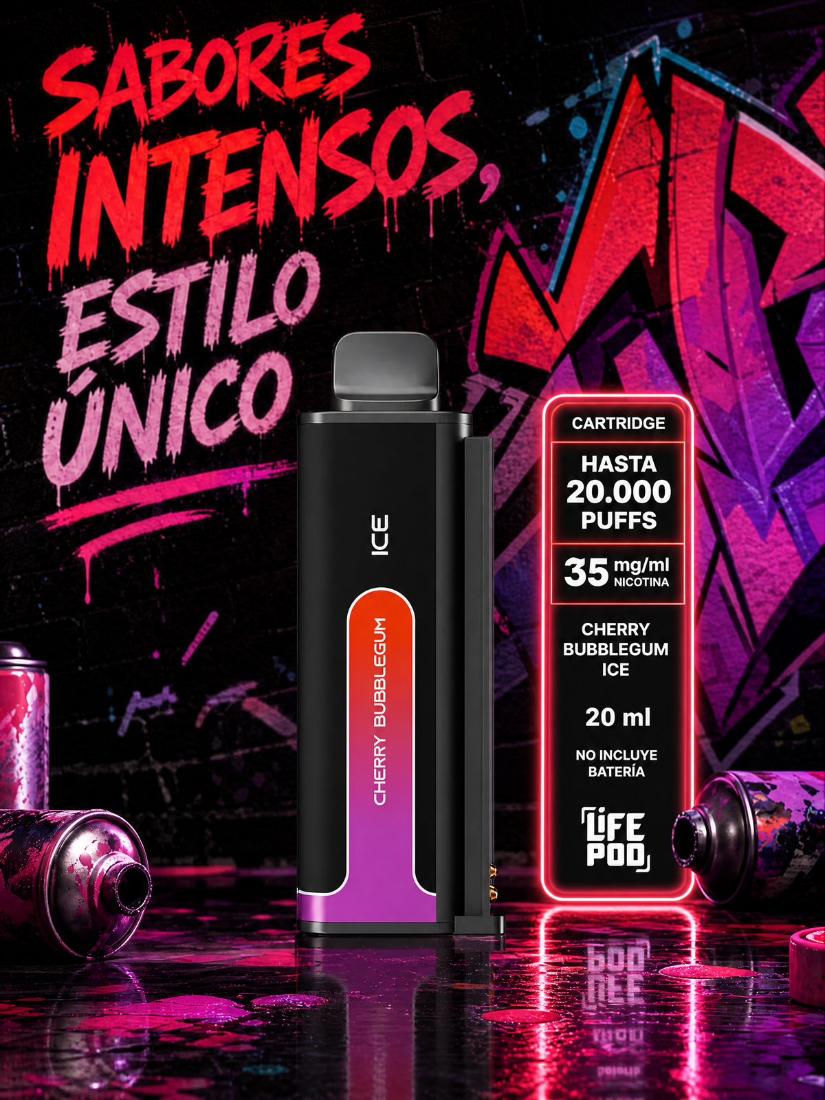 Life Pod Eco 3 Cherry Bubblegum 20.000 Puff