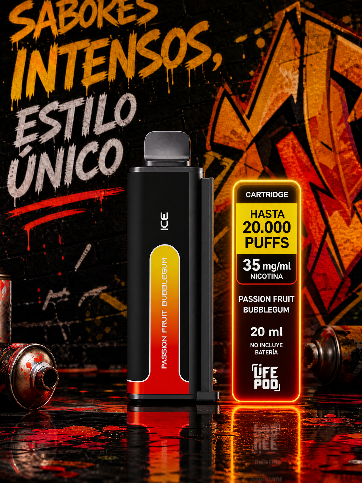 Life Pod Eco 3 Passion Fruit Bubblegum 20.000 Puff