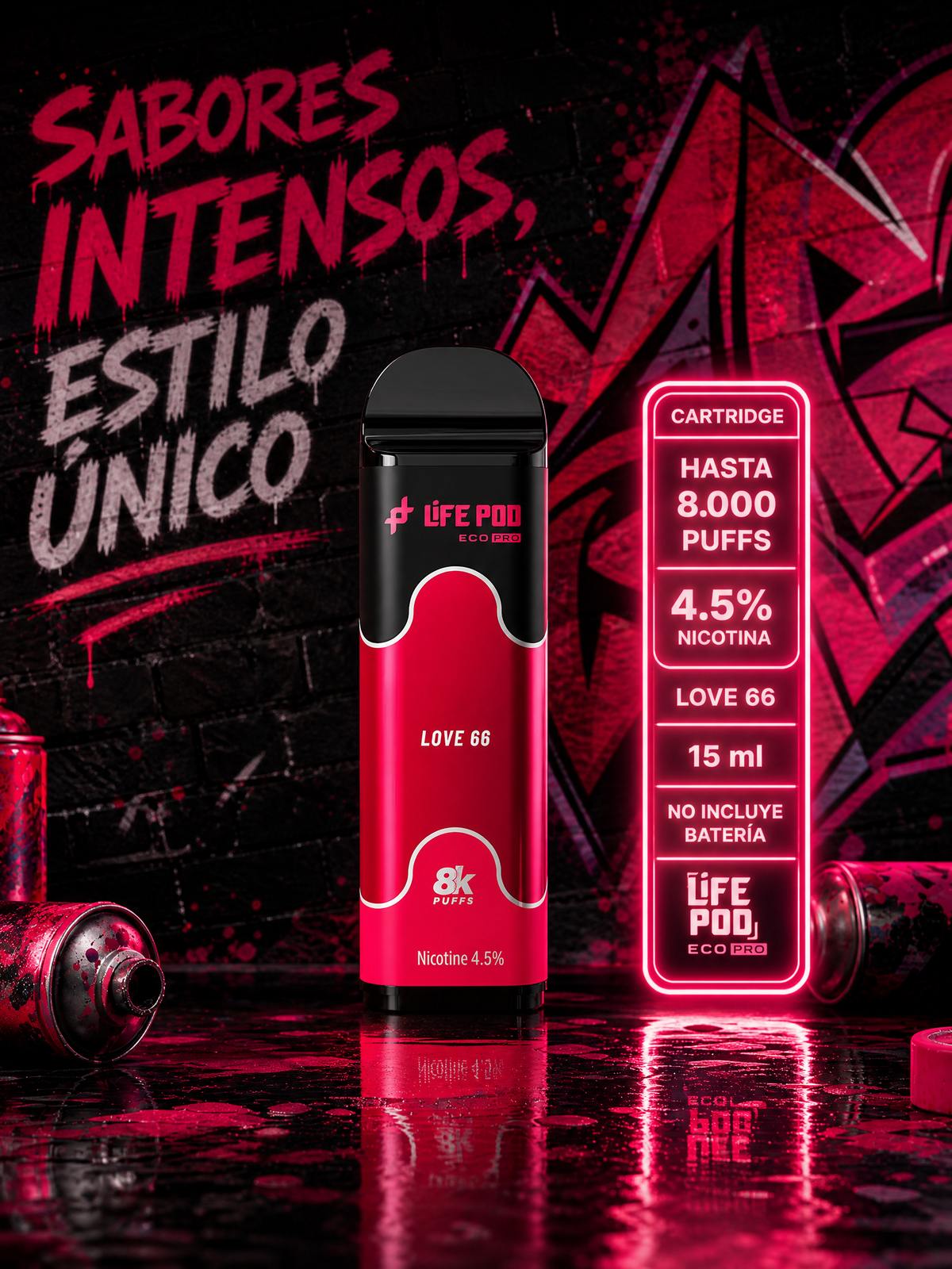 Life Pod Eco Pro Love 66 8.000 Puffs